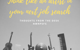 Think Like An Artist In Your Next Job Search, By Nw Recruiting Partners And Seattle Financial Staffing, With Job Recruits' Arms Holding Instruments
